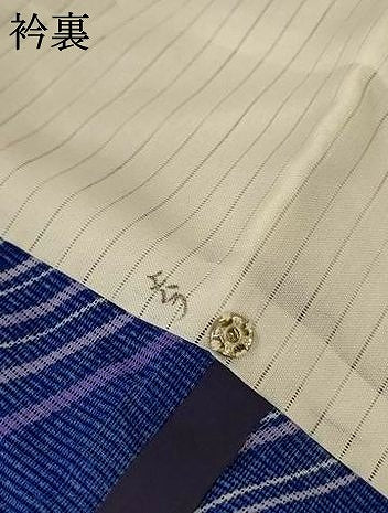 平和屋着物＊夏物 小紋 絽 舞葉文 洗える着物 AABF9491jd