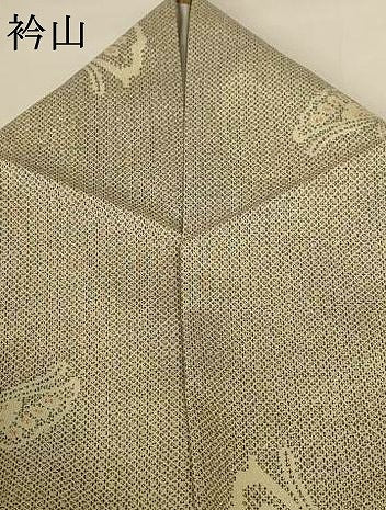 平和屋着物＊夏物 小紋 紗 舞蝶文 洗える着物 AABF9492jd