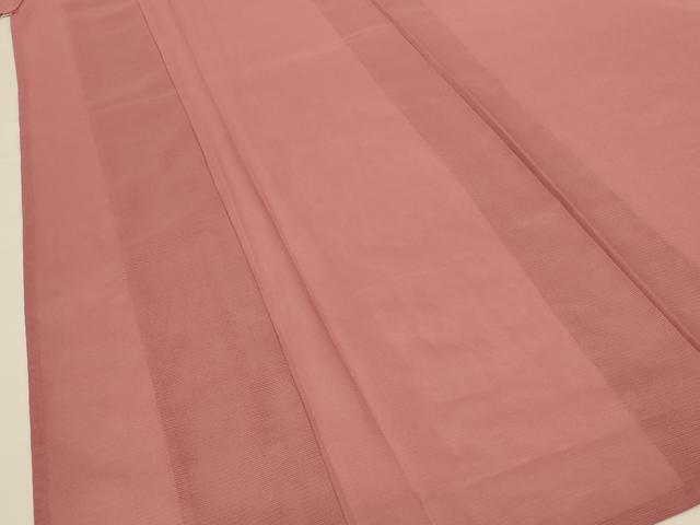 平和屋着物＊夏物 色無地 絽 真赭色 洗える着物 AABF9497jd