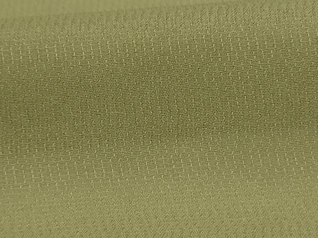 平和屋着物＊夏物　森英恵・HANAE MORI　男性　色無地　紗　海松色　キングサイズ　洗える着物　AABF9502jd
