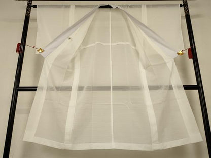 平和屋着物＊夏物 長襦袢 絽 白色 洗える着物 AABF9504jd