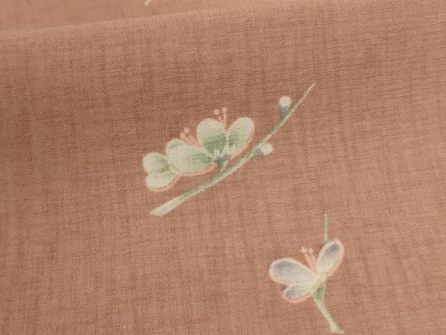 平和屋着物＊夏物 小紋 紗 舞花文 洗える着物 AABF9508jd