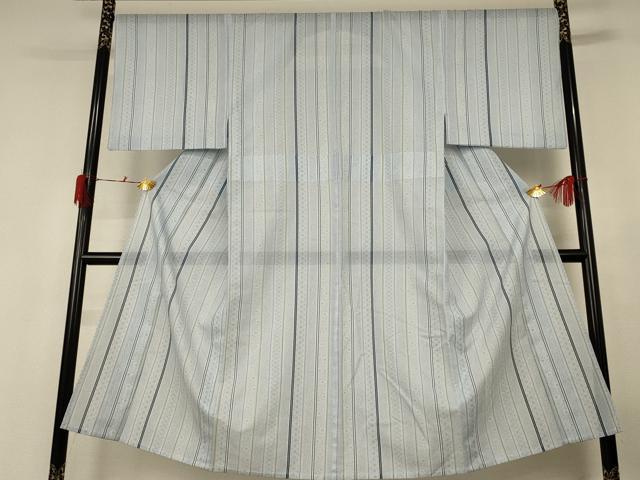平和屋着物＊夏物　男性　小紋　絽　吉祥間道　洗える着物　AABF9513jd