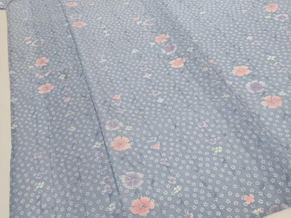 平和屋着物＊夏物 小紋 絽 花尽くし 洗える着物 AABF9514jd