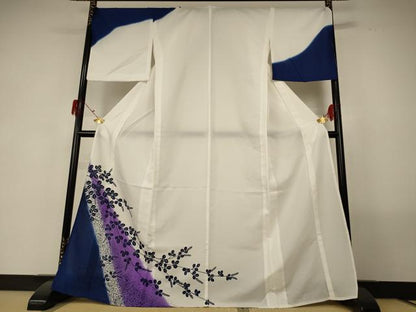 平和屋着物＊夏物 訪問着 紗 萩文 洗える着物 AABF9515jd