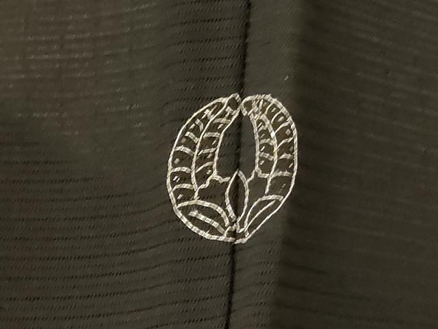 平和屋着物＊夏物 訪問着 絽 刺繍 松 黒地 金糸 正絹 逸品 AABF9519jd