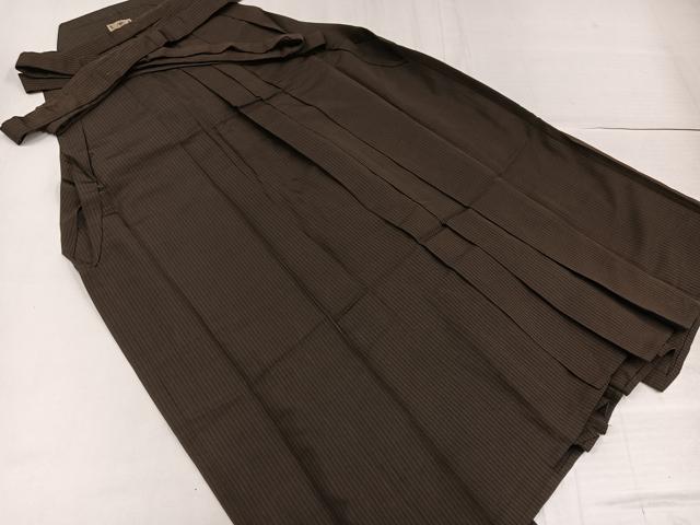 平和屋着物●男性　馬乗り袴　縞　正絹　逸品　AABF9527ph
