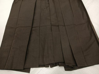 平和屋着物●男性　馬乗り袴　縞　正絹　逸品　AABF9527ph