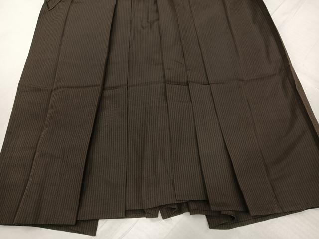 平和屋着物●男性　馬乗り袴　縞　正絹　逸品　AABF9527ph