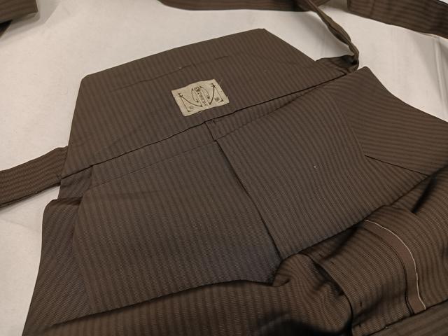 平和屋着物●男性　馬乗り袴　縞　正絹　逸品　AABF9527ph