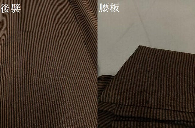 平和屋着物●男性 馬乗り袴 縞 正絹 逸品 AABF9532ph