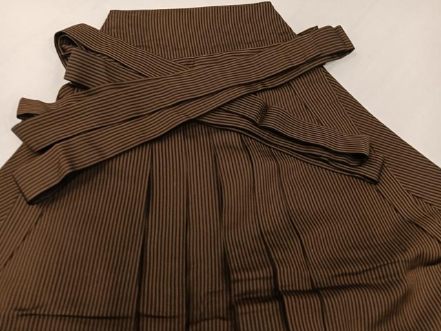 平和屋着物●男性 馬乗り袴 縞 正絹 逸品 AABF9532ph