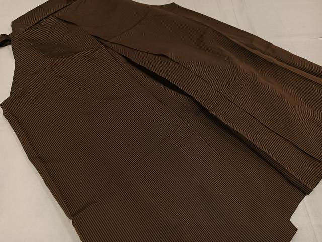平和屋着物●男性 馬乗り袴 縞 正絹 逸品 AABF9532ph