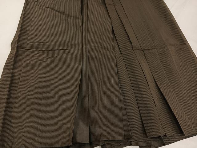 平和屋着物●男性　馬乗り袴　縞　正絹　逸品　AABF9534ph