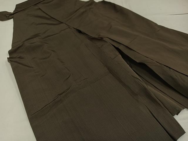 平和屋着物●男性　馬乗り袴　縞　正絹　逸品　AABF9534ph