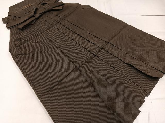 平和屋着物●男性　馬乗り袴　縞　正絹　逸品　AABF9536ph