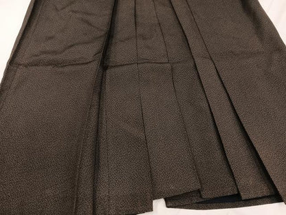 平和屋着物●男性　馬乗り袴　幾何学文様　正絹　逸品　AABF9537ph