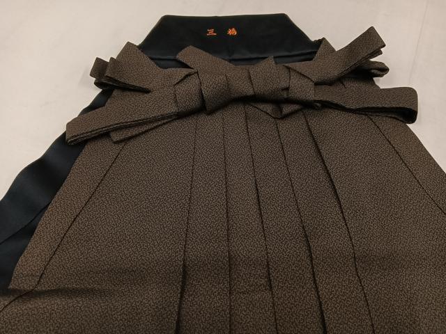 平和屋着物●男性　馬乗り袴　幾何学文様　正絹　逸品　AABF9537ph
