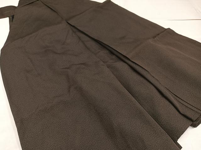 平和屋着物●男性　馬乗り袴　幾何学文様　正絹　逸品　AABF9537ph