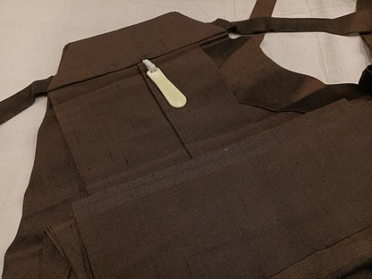 平和屋着物●男性　馬乗り袴　色無地　赤墨色　正絹　逸品　AABF9539ph