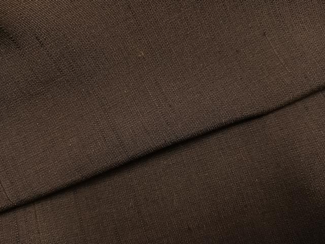 平和屋着物●男性　馬乗り袴　色無地　赤墨色　正絹　逸品　AABF9539ph