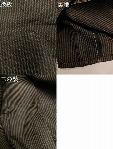 平和屋着物●男性 馬乗り袴 縞 正絹 逸品 AABF9541ph