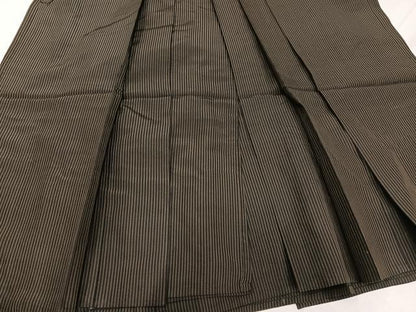 平和屋着物●男性 馬乗り袴 縞 正絹 逸品 AABF9541ph