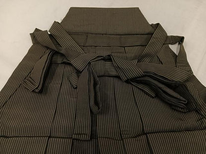 平和屋着物●男性 馬乗り袴 縞 正絹 逸品 AABF9541ph