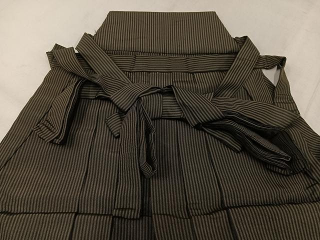 平和屋着物●男性 馬乗り袴 縞 正絹 逸品 AABF9541ph