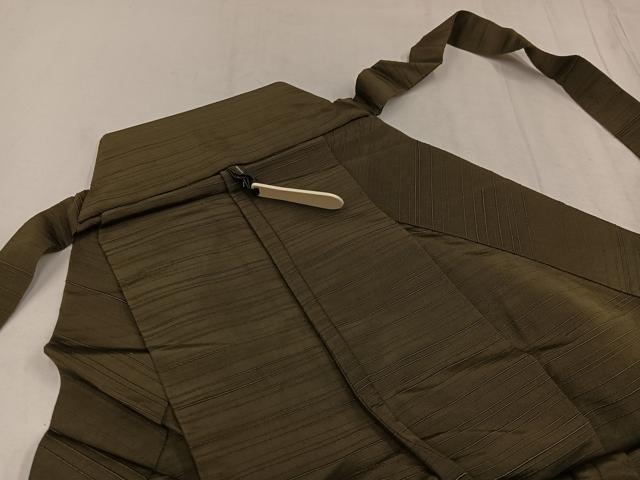 平和屋着物●男性 馬乗り袴 色無地 媚茶色 正絹 逸品 AABF9542ph