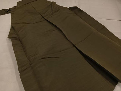 平和屋着物●男性 馬乗り袴 色無地 媚茶色 正絹 逸品 AABF9542ph