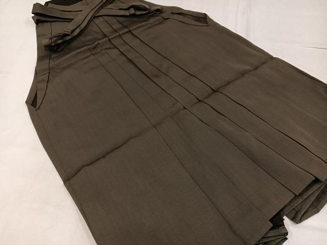 平和屋着物●男性　馬乗り袴　赤墨色　正絹　逸品　AABF9545ph