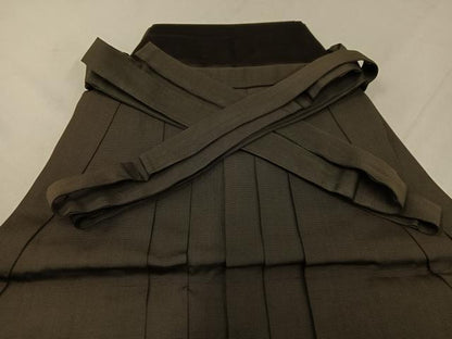 平和屋着物●男性　馬乗り袴　赤墨色　正絹　逸品　AABF9545ph
