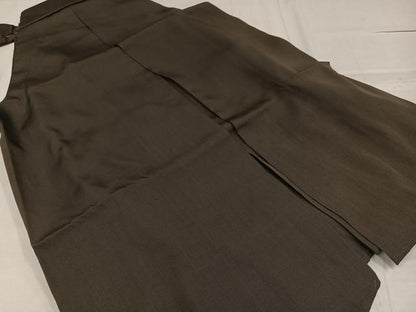 平和屋着物●男性　馬乗り袴　赤墨色　正絹　逸品　AABF9545ph