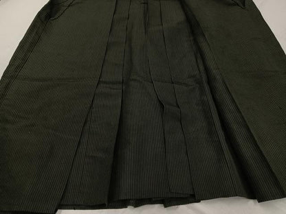 平和屋着物●男性　馬乗り袴　縞　正絹　逸品　AABF9546ph
