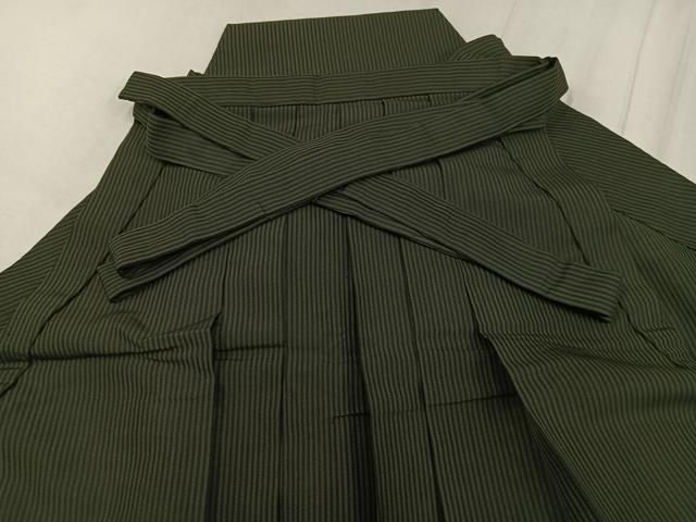 平和屋着物●男性　馬乗り袴　縞　正絹　逸品　AABF9546ph