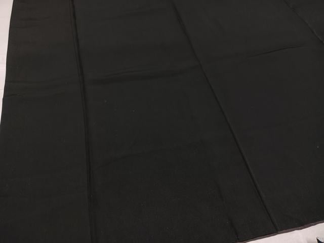 平和屋着物●男性　黒紋付・羽織セット　正絹　逸品　AABF9548ph