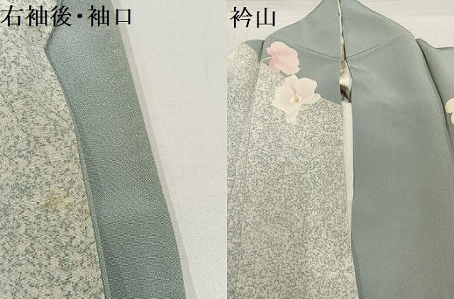 平和屋着物●本加賀友禅作家　岡田正信　訪問着　作家物　正信　胡蝶蘭　正絹　逸品　AABF9550ph
