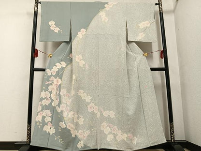 平和屋着物●本加賀友禅作家　岡田正信　訪問着　作家物　正信　胡蝶蘭　正絹　逸品　AABF9550ph