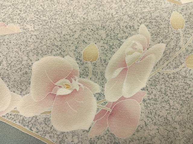 平和屋着物●本加賀友禅作家　岡田正信　訪問着　作家物　正信　胡蝶蘭　正絹　逸品　AABF9550ph