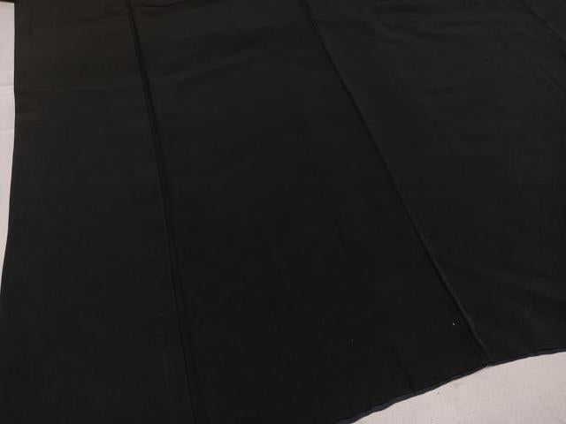 平和屋着物○男性 黒紋付・羽織セット 正絹 逸品 AABF9551ph