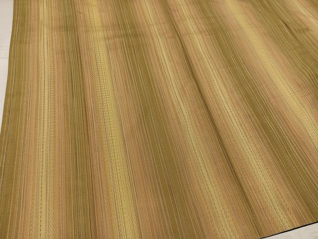 平和屋着物●西陣　しじら献上お召　反端付き　正絹　逸品　AABF9553ph