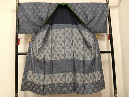 平和屋着物●男性　長襦袢　無双仕立て　隈取　正絹　逸品　AABF9556ph
