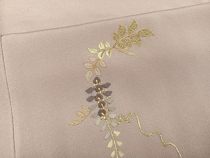 平和屋着物●訪問着　刺繍　藤花房　金糸　正絹　逸品　AABF9561ph