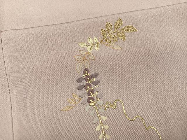 平和屋着物●訪問着　刺繍　藤花房　金糸　正絹　逸品　AABF9561ph