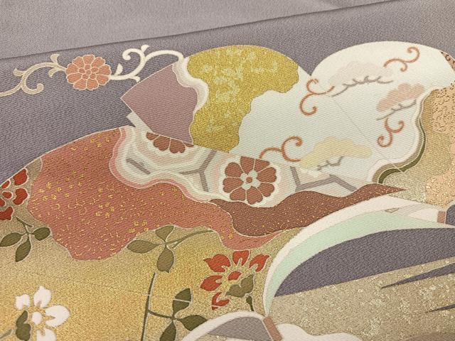 平和屋着物●豪華色留袖　作家物　駒刺繍　飛鳥花唐草冊子文　金彩　ロング丈　正絹　逸品　AABF9569ph