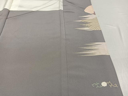 平和屋着物●豪華色留袖　作家物　駒刺繍　飛鳥花唐草冊子文　金彩　ロング丈　正絹　逸品　AABF9569ph