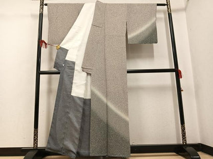 平和屋着物●東京染伝統工芸士　金田昇　訪問着　霞文　暈し染め　正絹　逸品　AABF9570ph