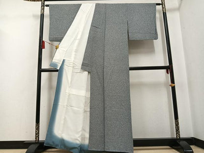 平和屋着物●東京染伝統工芸士　金田昇　小紋　霞文　正絹　逸品　AABF9576ph