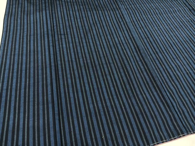 平和屋着物●上質な紬　間道　ロング丈　正絹　逸品　未使用　AABF9580ph